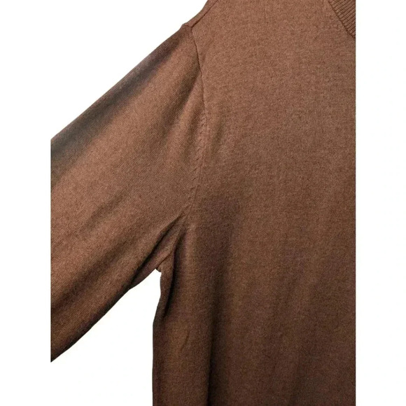 Eddie Bauer Medium Merino Wool Blend Mens Stretchy Crewneck Tan Brown Sweater - Picture 4 of 12